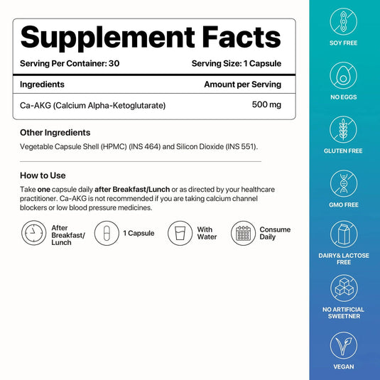 Ca-AKG | Calcium Apha Ketoglutarate - Decode Age