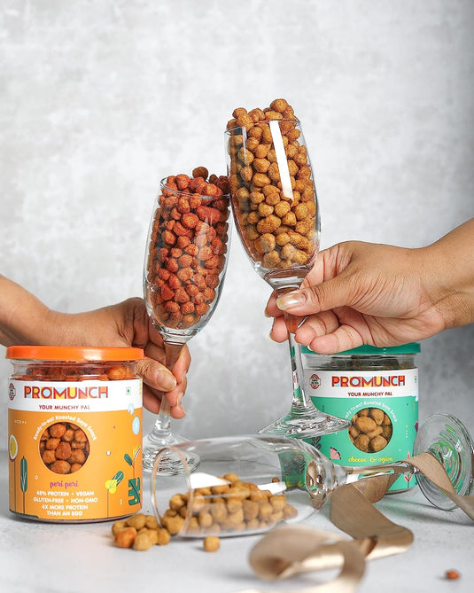 Dual Pack Protein Snacks (Peri Peri, Cheese & Onion) 150gm x 2