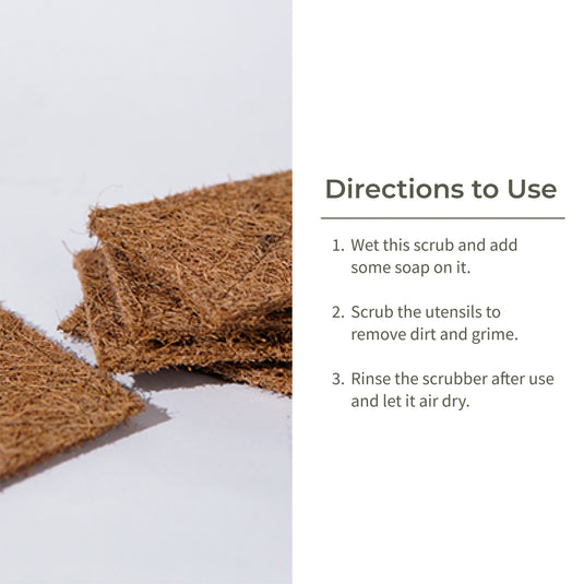 Coconut Coir Scrubber - Set of 5