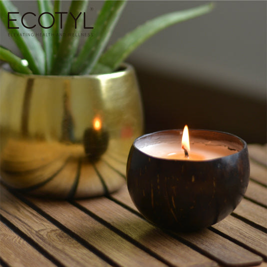 Coconut Shell Candle - Patchouli & Rosewood