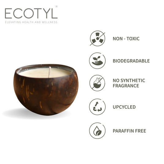 Coconut Shell Candle - Patchouli & Rosewood