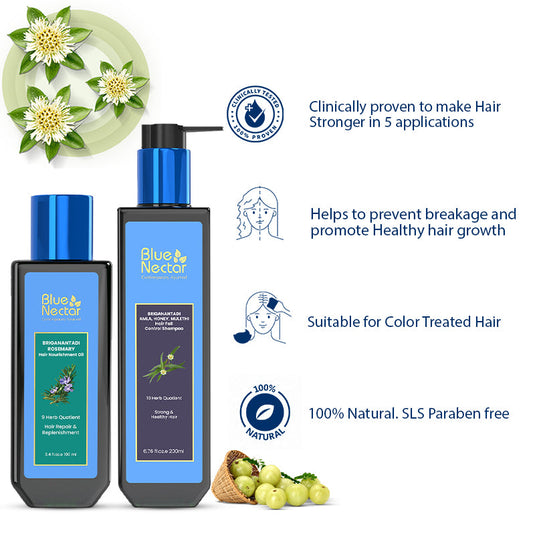 Hair Fall Control Shampoo and Ayurvedic Hair Oil for Hair Growth