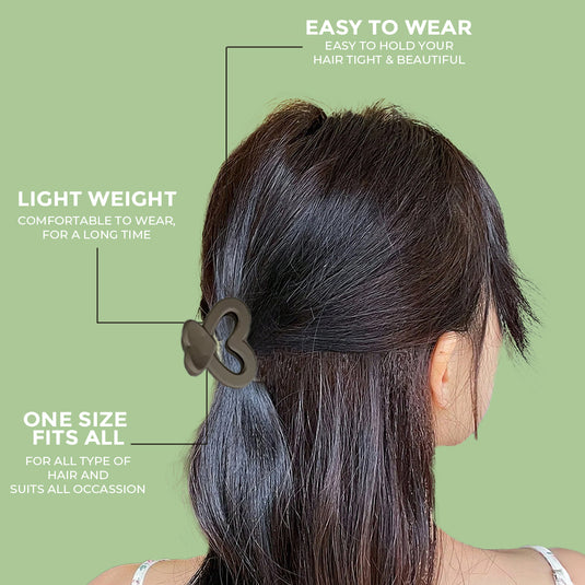 Prolume Heart Shape Hair Clutchers Clips For Hair