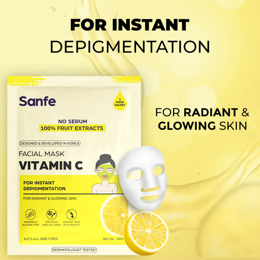 Sanfe Instant Depigmentation Vitamin C Facial Mask