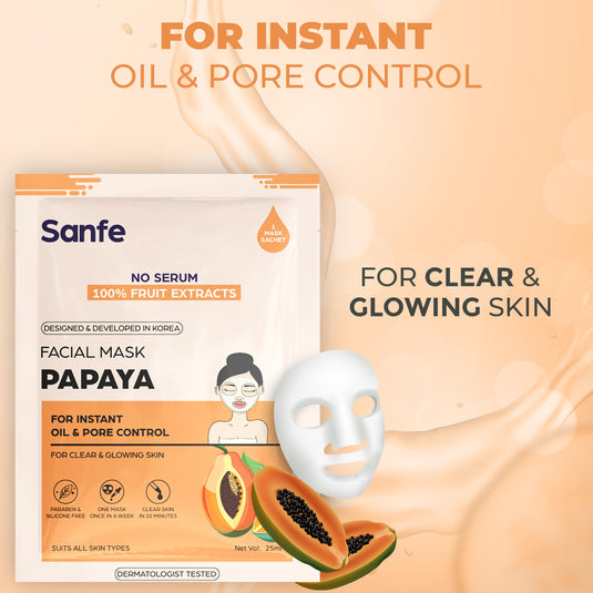 Sanfe Instant Oil Control Papaya Facial Mask