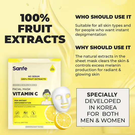 Sanfe Instant Depigmentation Vitamin C Facial Mask