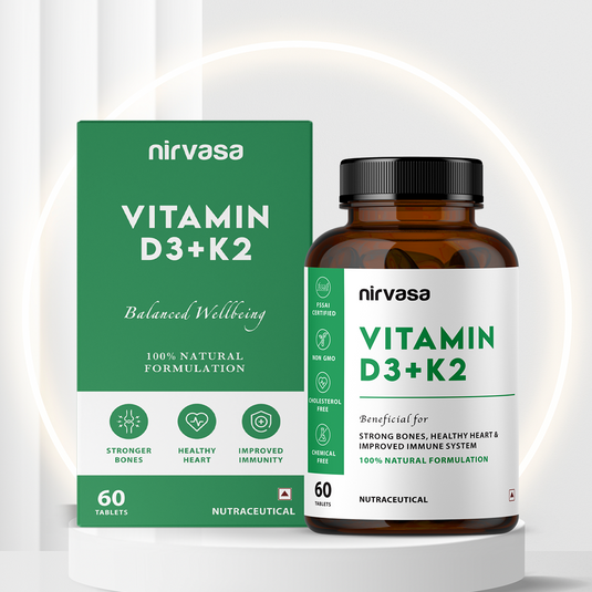 Nirvasa Vitamin D3+K2 Tablets (60 Tabs)