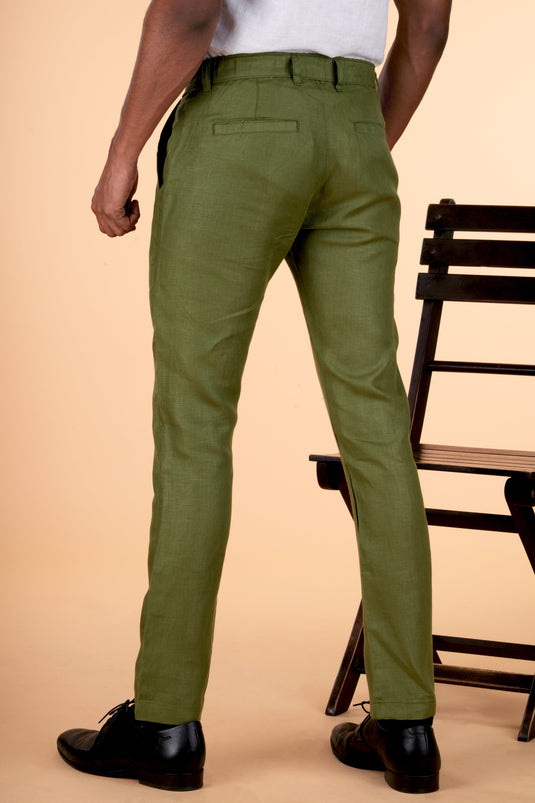 Men Regal Olive Hemp Trousers