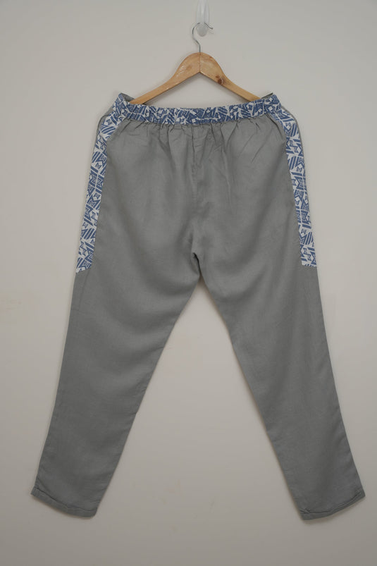 Ecentric-Mumbai Indians Official Men Grey Hemp Lounge Pant