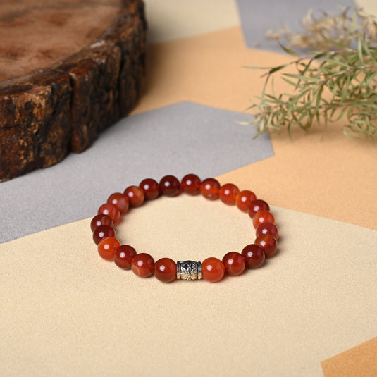 Carnelian stone Certified Gemstone Bracelet