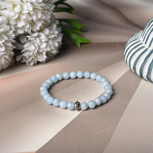 Aquamarine Stone Certified Gemstone Bracelet
