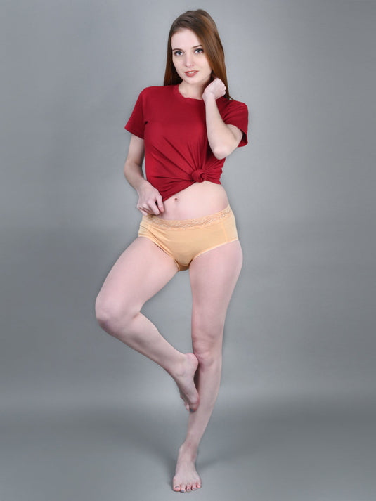 Bamboo Fabric Lace Panty Set | Pack of 3