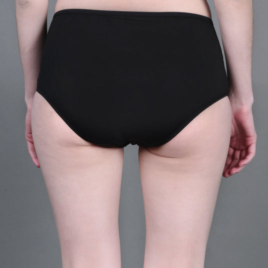 Bamboo Fabric Women's Hipster Panty | Red and Black | Pack of 2