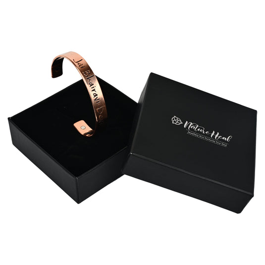 Jai Bhairavi Devi Pure Copper Healing Kada – Unisex Magnetic Energy Bracelet