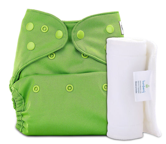 Diaper Cover (Deep Green) + 1 Wet free Insert