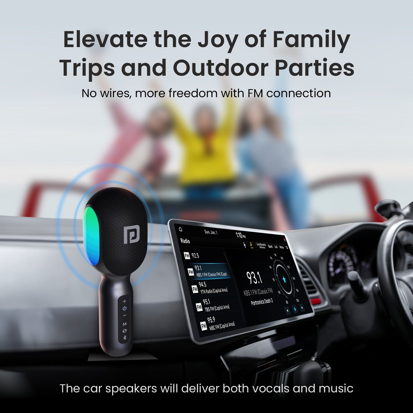 black portronics dash-2 party speaker