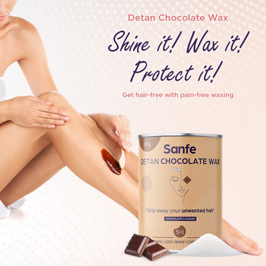 Sanfe Detan Chocolate Wax for Smooth Hair Removal - 600gm