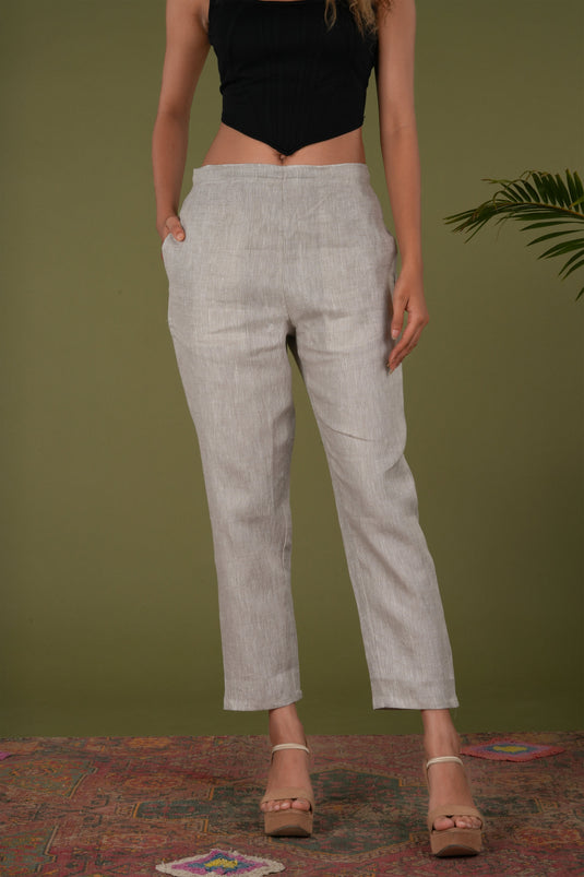 beige women lounge pant