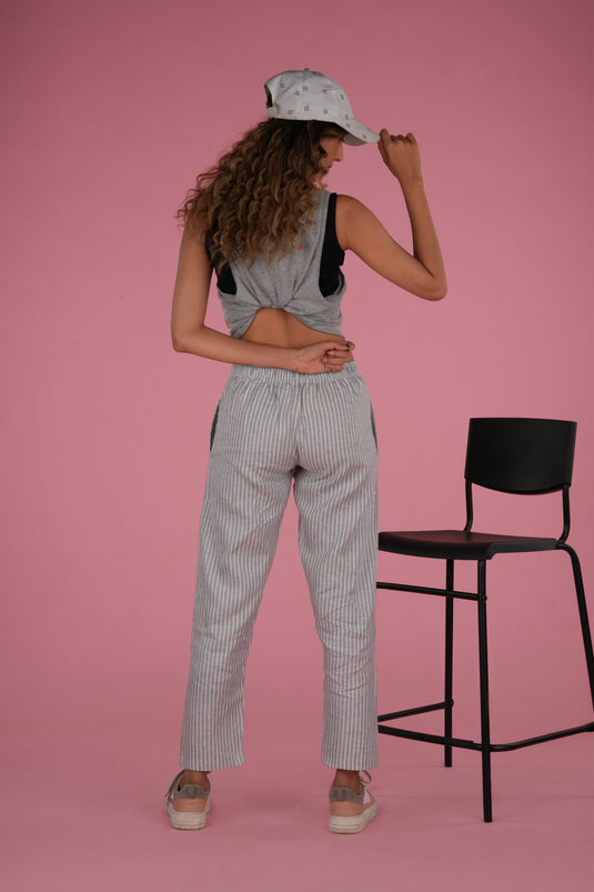 breathable Women Whispering Grey Lounge Pant