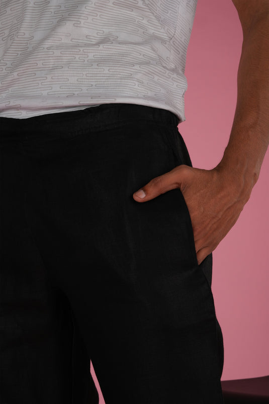 men black lounge pant with pocket