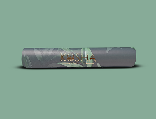 Green tropical natural rubber yoga mat Which Is Sweat Absorbent and Non Slip By Kosha Yoga Co