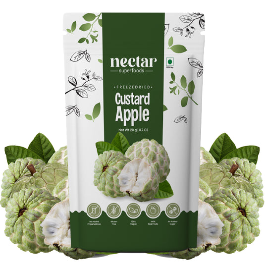 Freeze Dried Custard Apple by Nectar Superfoods