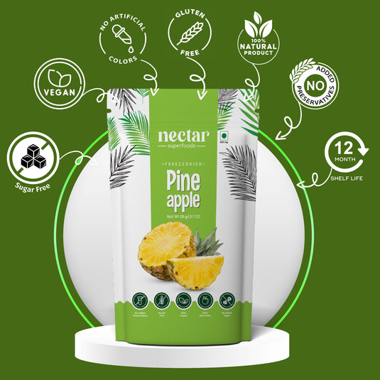 Freeze Dried Pineapple by Nectar Superfoods