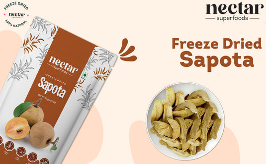 Freezze Dried Sapota (Chickoo) by Nectar Superfoods