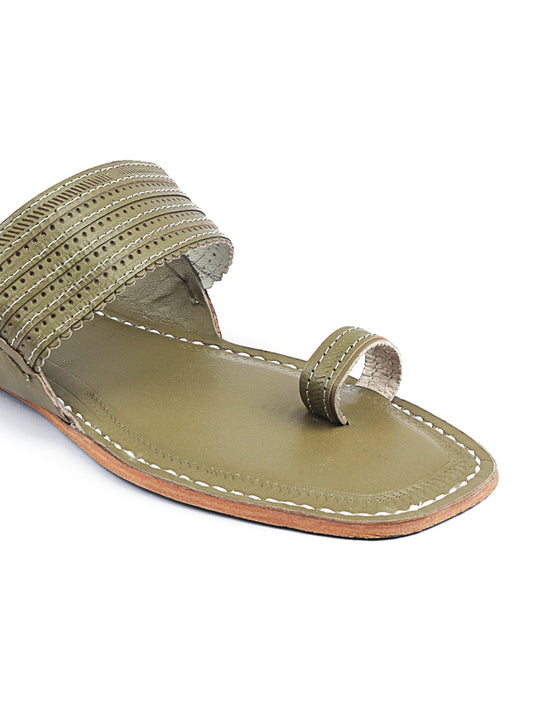 Stylish Grey Toes - Men Kolhapuri Chappal