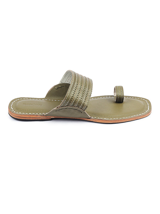 Stylish Grey Toes - Men Kolhapuri Chappal