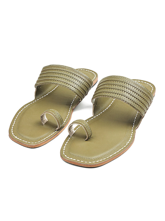 Stylish Grey Toes - Men Kolhapuri Chappal