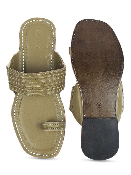 Stylish Grey Toes - Men Kolhapuri Chappal