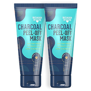 Beardhood Charcoal Peel Off Mask, Set of 2, 200g