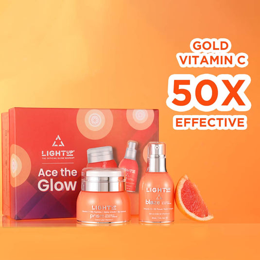 ACE THE GLOW VITAMIN C SKIN BRIGHTENING SET (30 ml + 50 gm)