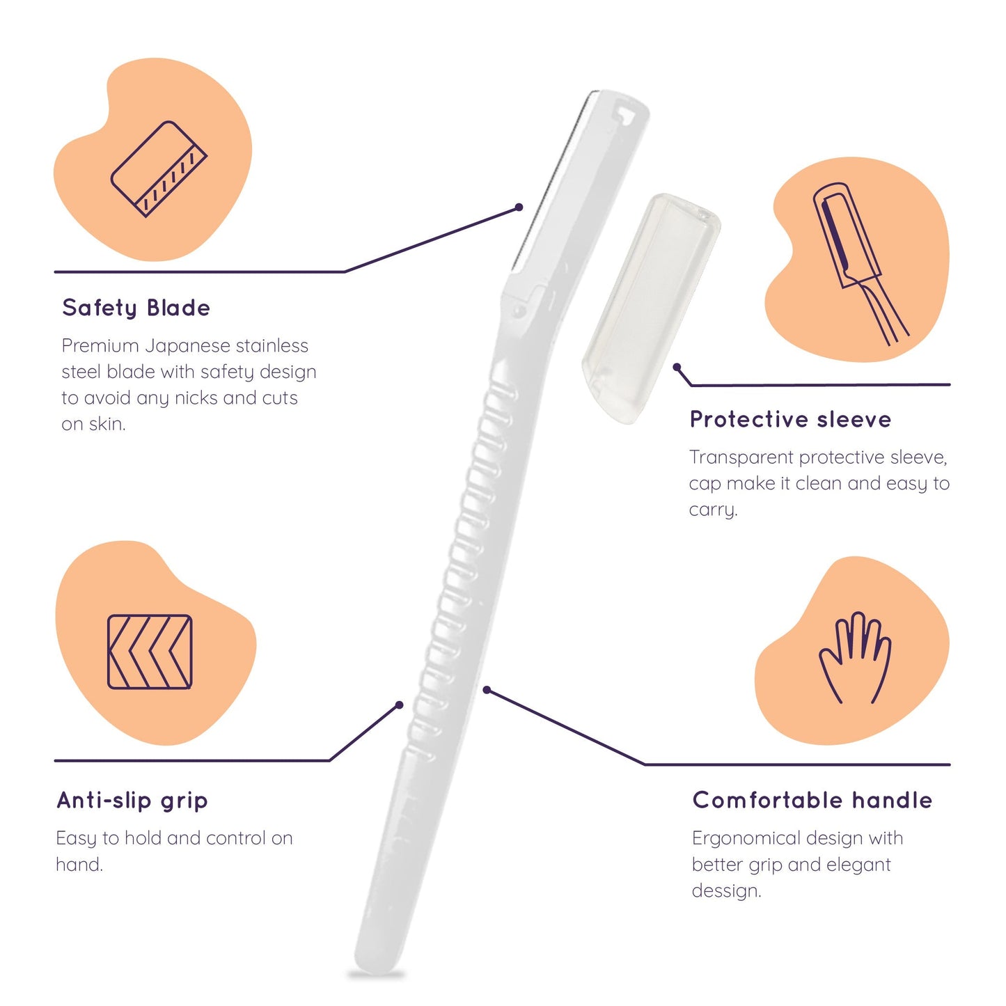 Sanfe Glide Face Razor for painfree facial hair removal