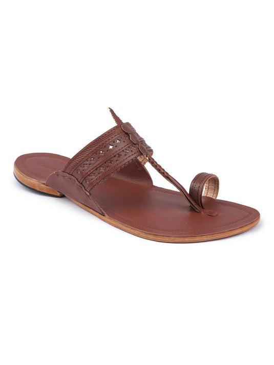 Men Brown Kolhapuri Chappal