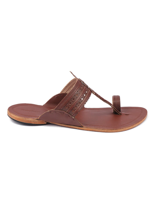 Men Brown Kolhapuri Chappal