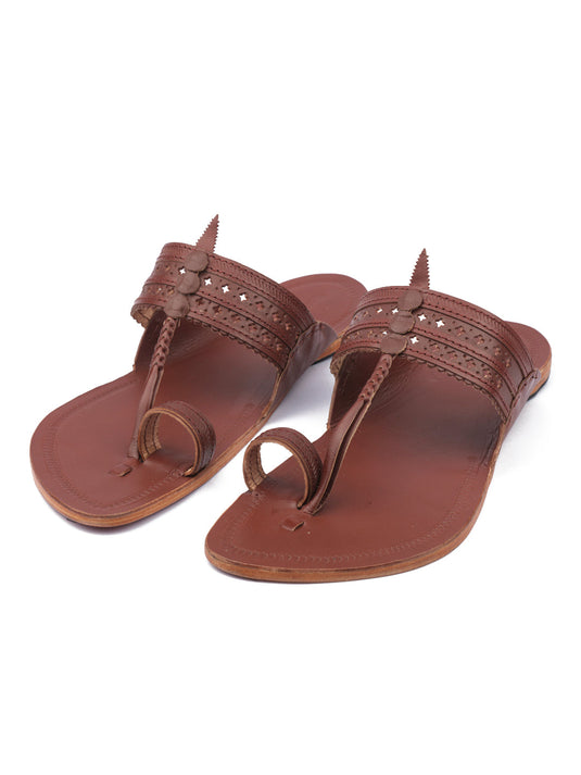 Men Brown Kolhapuri Chappal