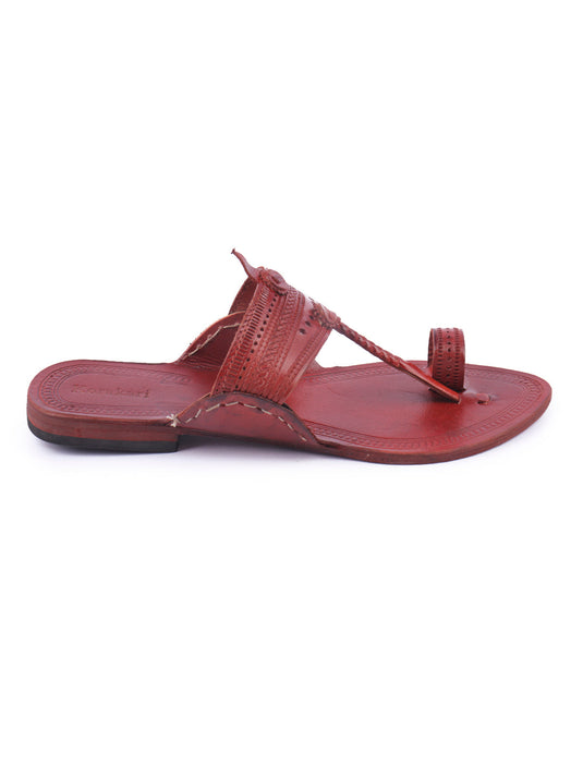 Stable Red Women's Kolhapuri Chappal