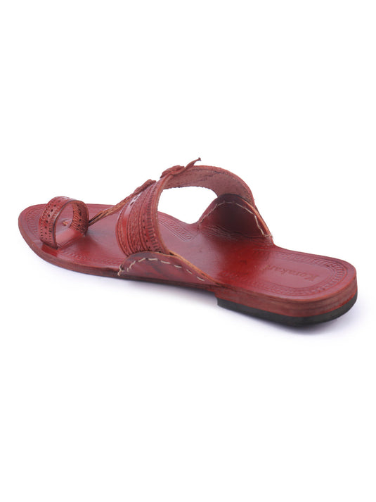 Stable Red Women's Kolhapuri Chappal