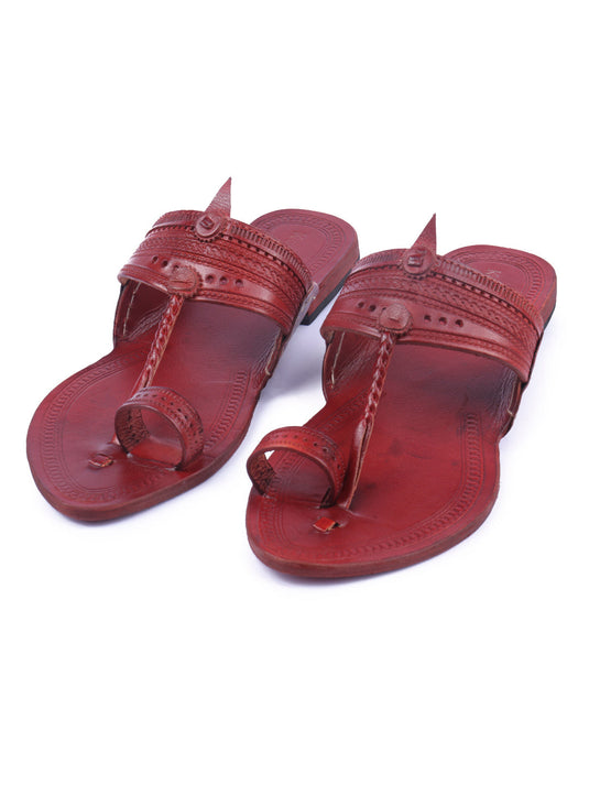 Stable Red Women's Kolhapuri Chappal