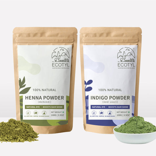 Ecotyl Hair Colour Combo - Henna Powder and Indigo Powder