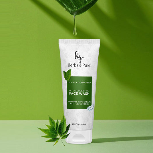 Intense Skin Purifying Neem and Salicylic Face Wash, Cucumber Face Toner & Bye Bye Spot Gel