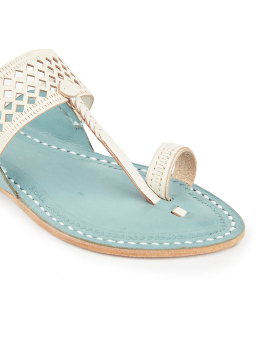 White Diamonds Women's kolhapuri chappal