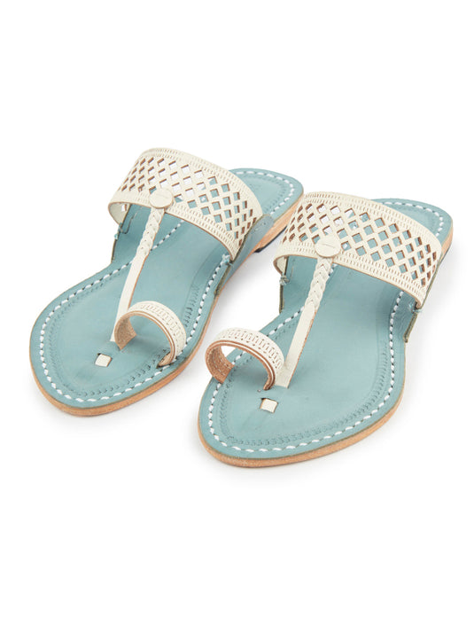 White Diamonds Women's kolhapuri chappal