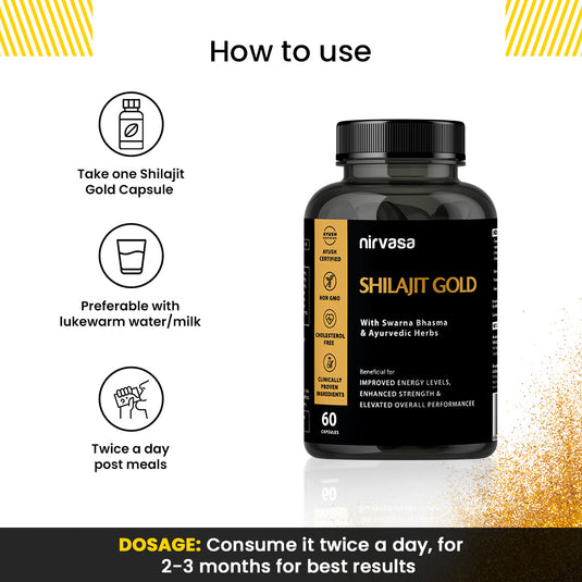 Nirvasa Shilajit Gold  (60 Capsules)