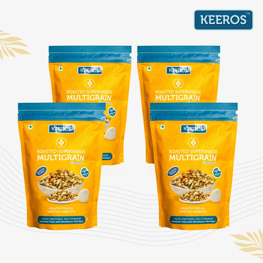 Keeros Lightly Salted Multigrain, Healthy & Diabetic Friendly Roasted Super Snack