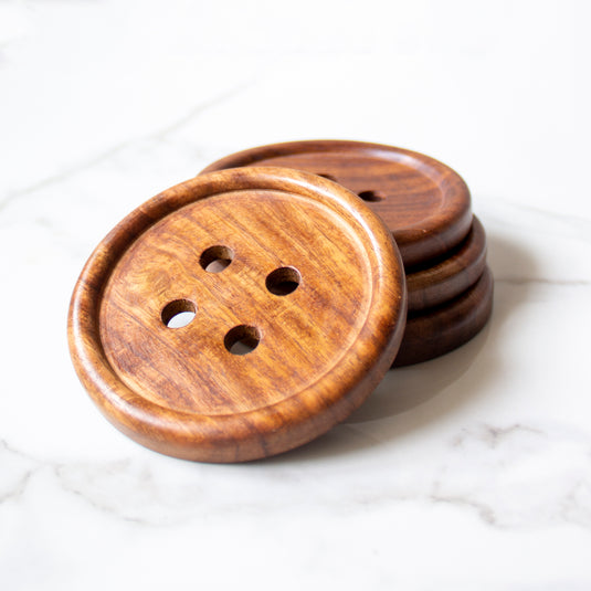 Button Tea Coasters (Set of 4)
