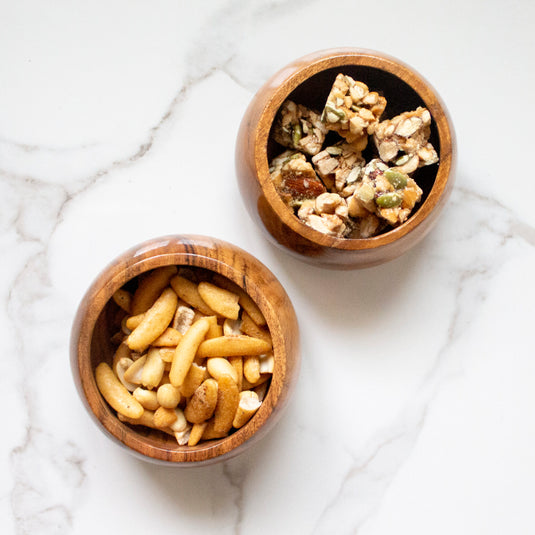 Bulgy Flat Serving Bowls (Set of 2)