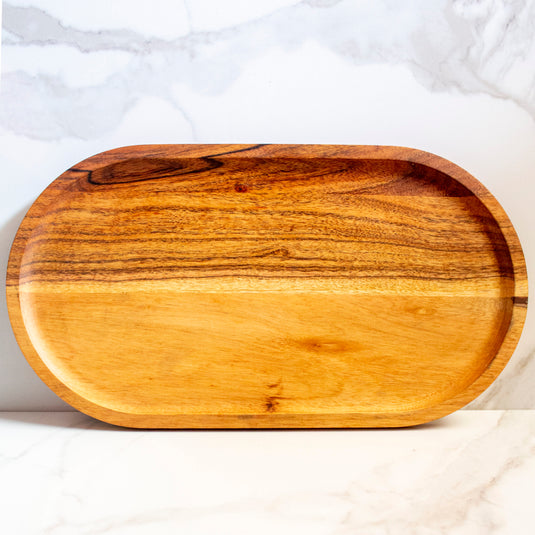 Wooden Elliptical Serving Tray